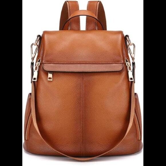 Women's Anti-Theft Backpack Purse Genuine Leather ShoulderBag Ladies SatchelBags